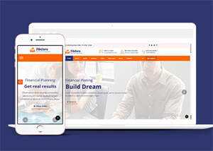 宽屏商业咨询类公司网站模板 - 项目资源网