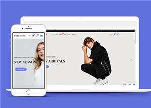 简约时尚服装商城响应式网页模板下载 - 项目资源网