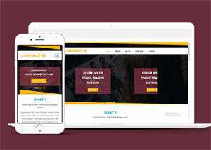 响应式黄色线条简洁网站模板 - 项目资源网