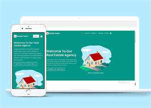 绿色房地产经纪公司网页模板下载 - 项目资源网