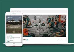 宽屏欧美健身运动网站模板下载 - 项目资源网