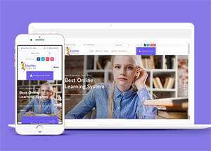 紫色英语在线教育网站模板下载 - 项目资源网