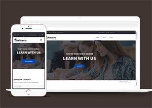 宽屏在线课程学习网站模板下载 - 项目资源网