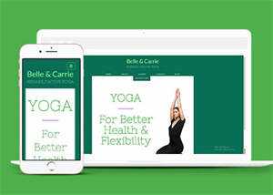 宽屏瑜伽训练工作室网站模板 - 项目资源网