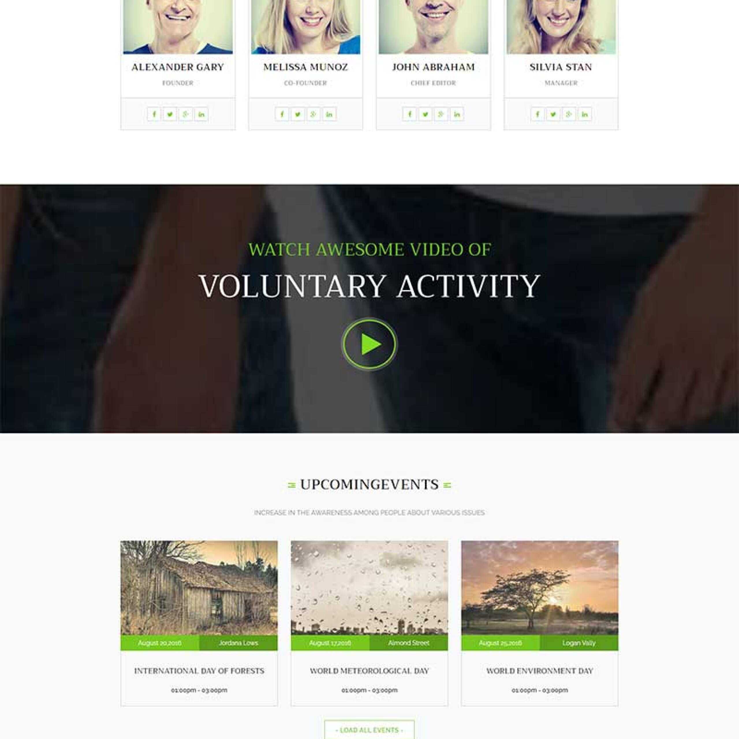 绿色环保公益网站html模板 - 项目资源网