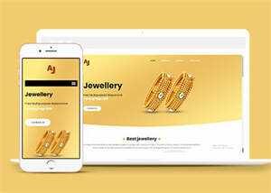 纯金黄金首饰企业网站模板下载 - 项目资源网