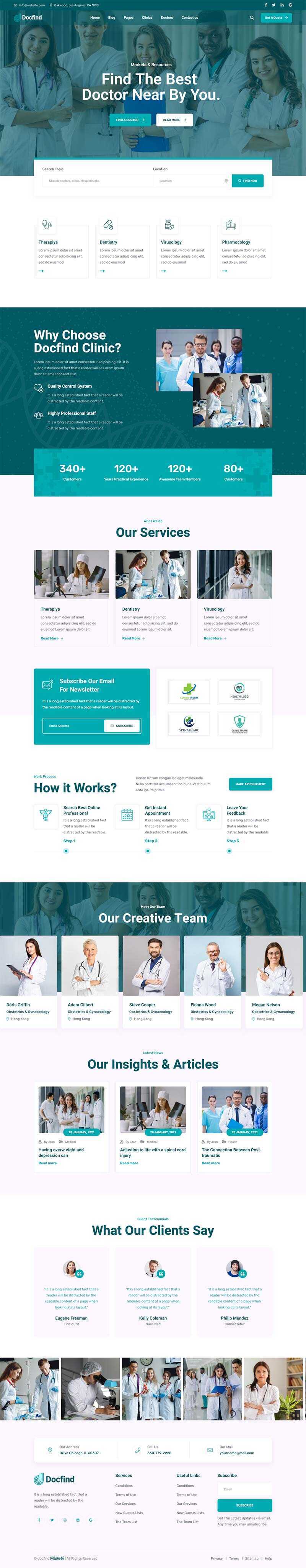响应式在线医生咨询服务主页HTML模板 - 项目资源网