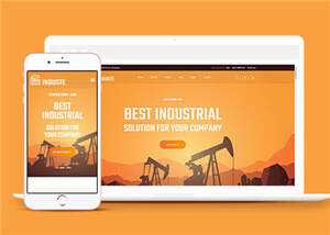 简洁工业生产企业网站模板下载 - 项目资源网