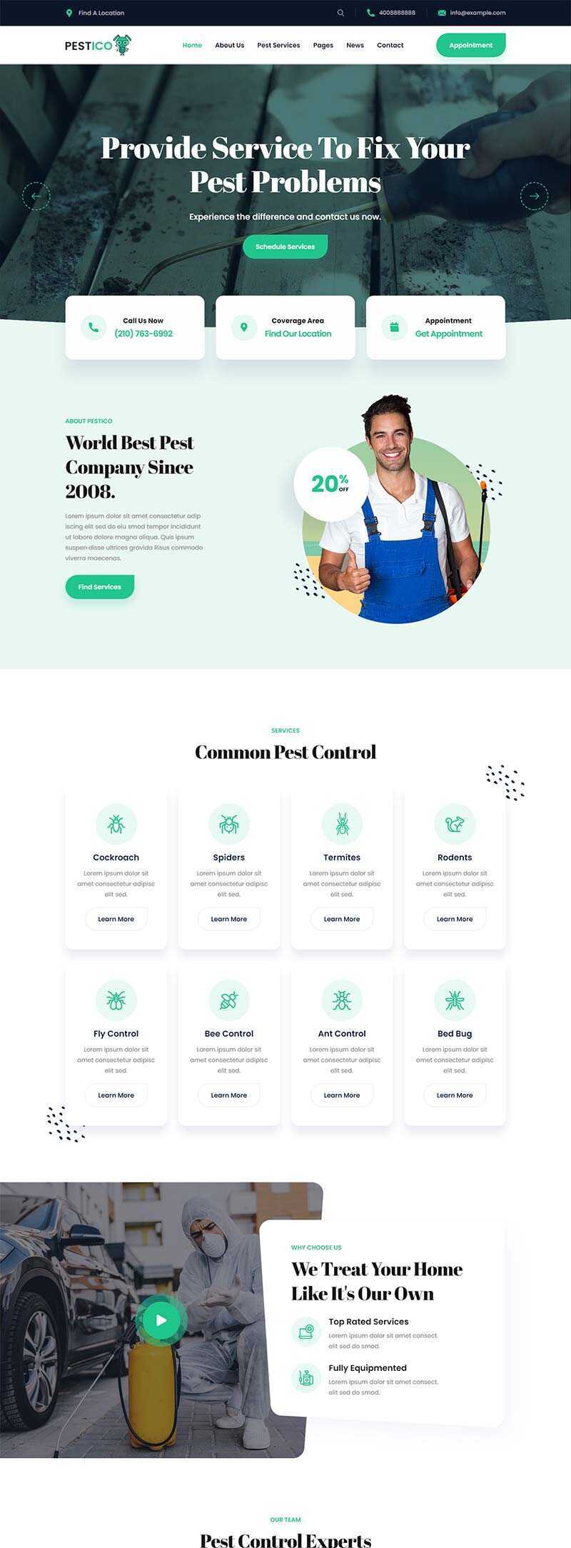 响应式害虫防治服务公司官网html模板 - 项目资源网