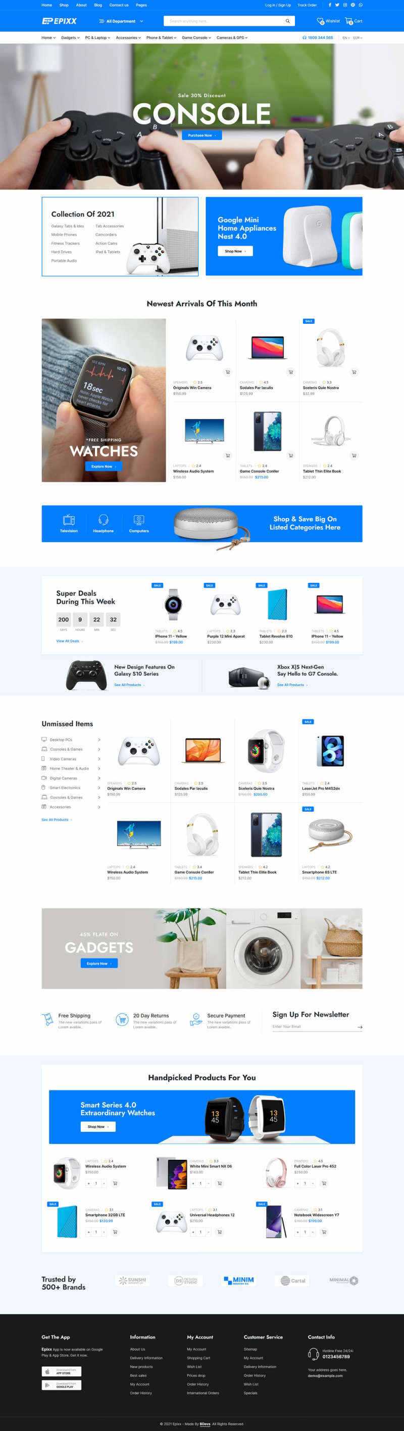 数码产品电子商务HTML响应式模板 - 项目资源网