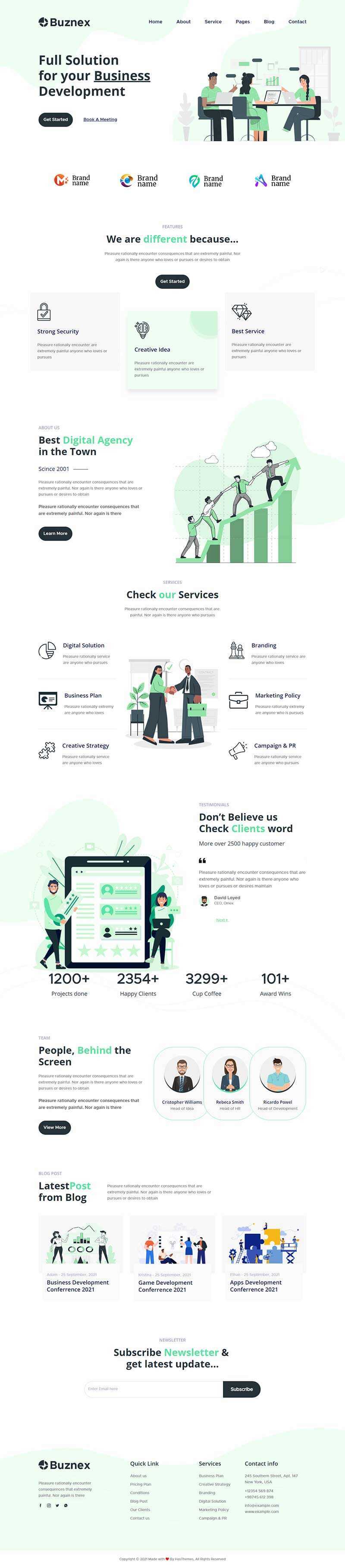 通用的公司业务产品展示响应式html模板 - 项目资源网