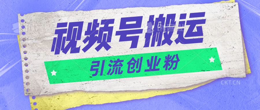 视频号搬运去重，单日引流200+创业粉，日入1000+ - 项目资源网