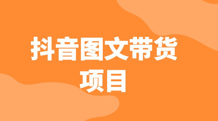 抖音图文带货项目：操作简单无门槛，适合小白 - 项目资源网
